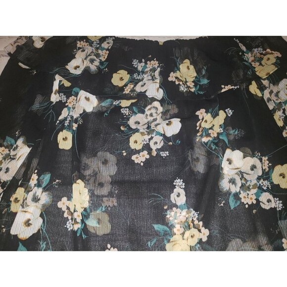 Nwt A.N.A. XS Womens Sheer Floral Blouse Spring Summer Date Fun - Picture 2 of 2